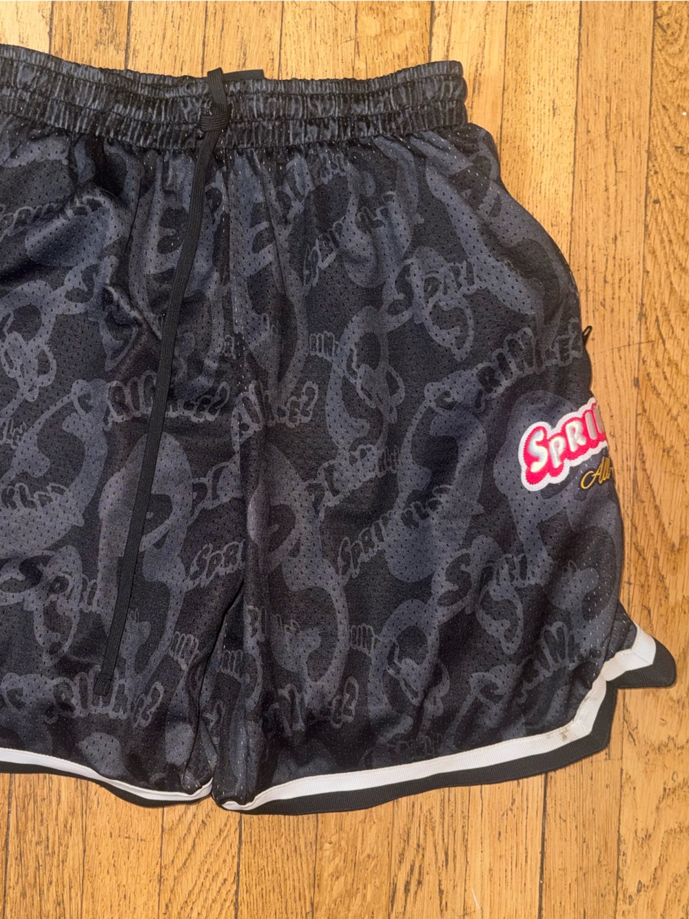 Unbranded Black Athletic Shorts with Subtle Pattern